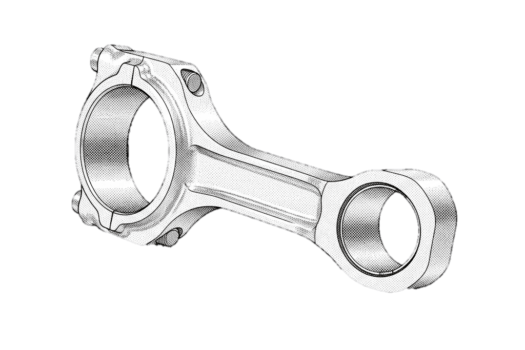 コンロッドの転造タップ加工を粉末ハイスから超硬化の加工イメージ図